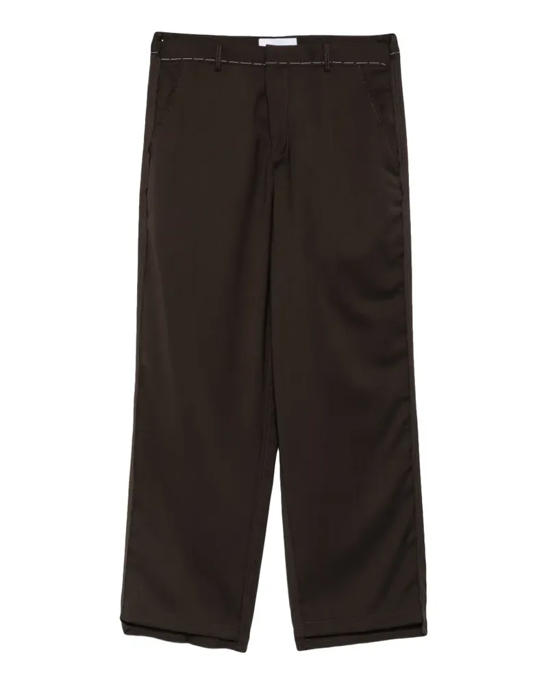 Costumein Gerade Hose mit Kontrastnähten - Braun Braun