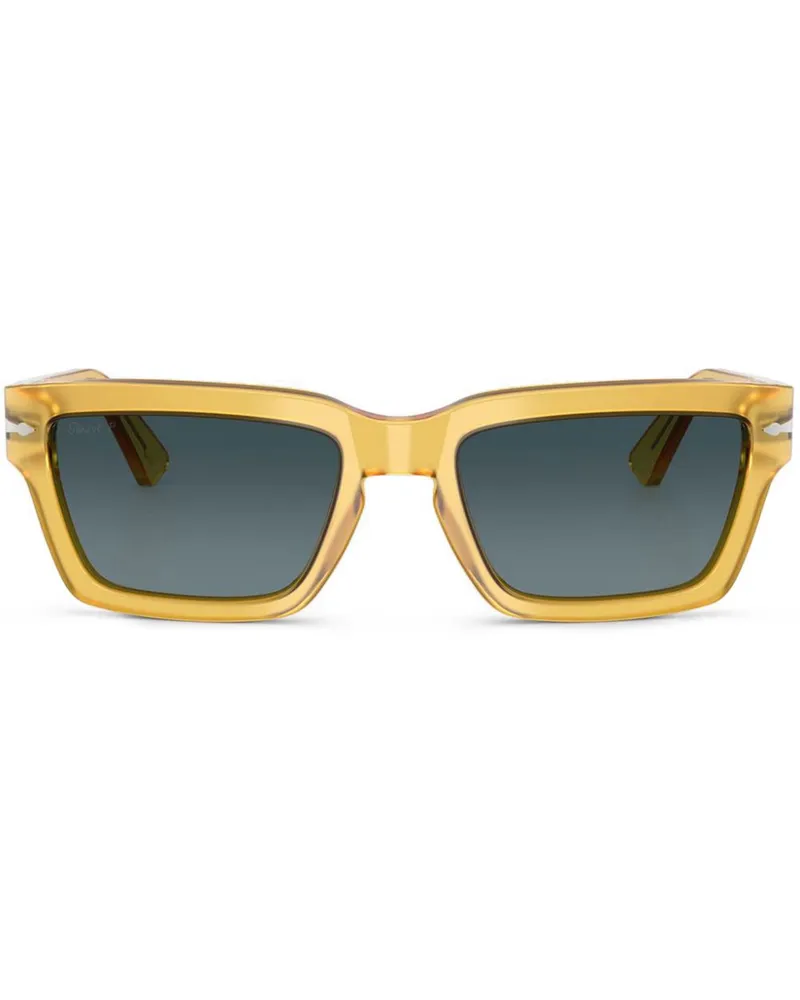 Persol Sonnenbrille mit eckigem Gestell - Gelb Gelb