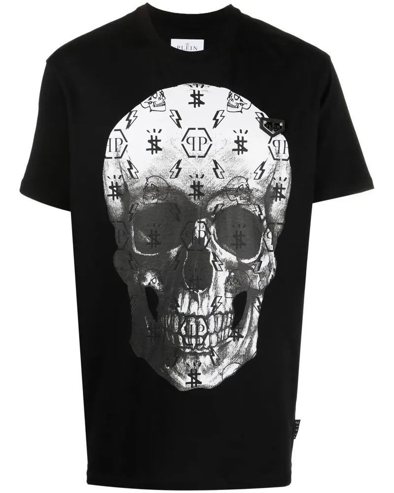 Philipp Plein T-Shirt mit Totenkopf-Print - Schwarz Schwarz