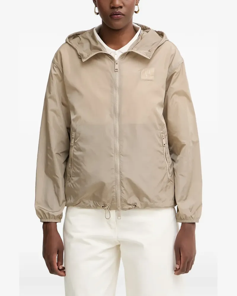 Armani Exchange Kapuzenjacke mit Logo-Patch - Nude Nude
