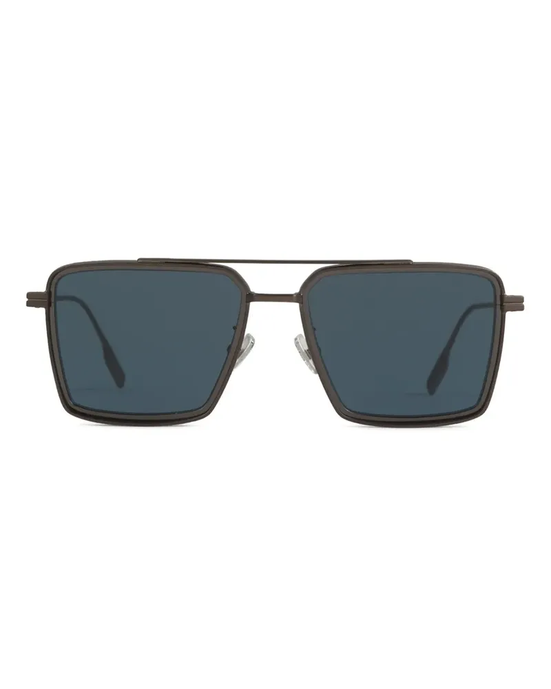 Ermenegildo Zegna Sonnenbrille mit eckigem Gestell - Braun Braun