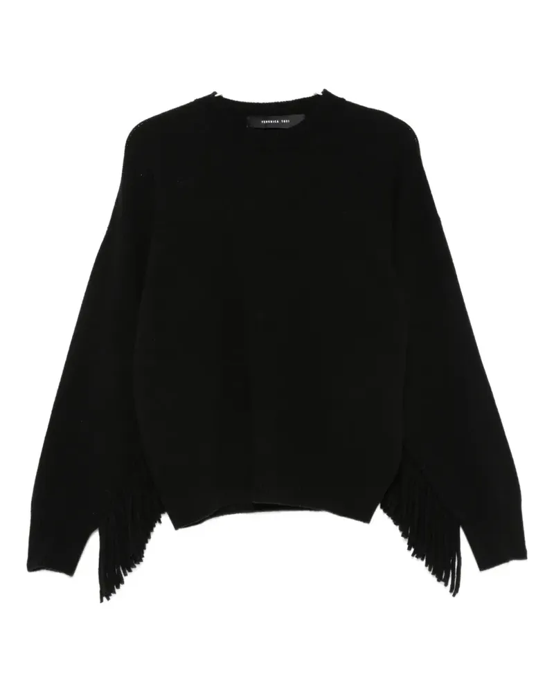 Federica Tosi fringe-detail sweater - Schwarz Schwarz