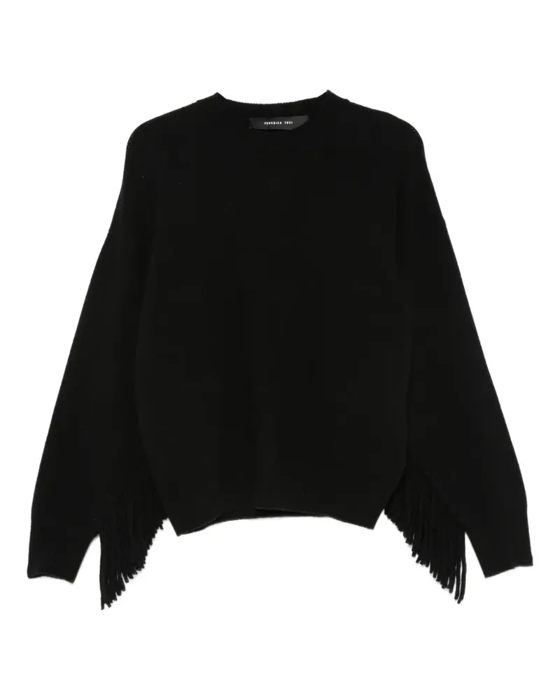 Federica Tosi Pullover mit Fransendetail - Schwarz Schwarz