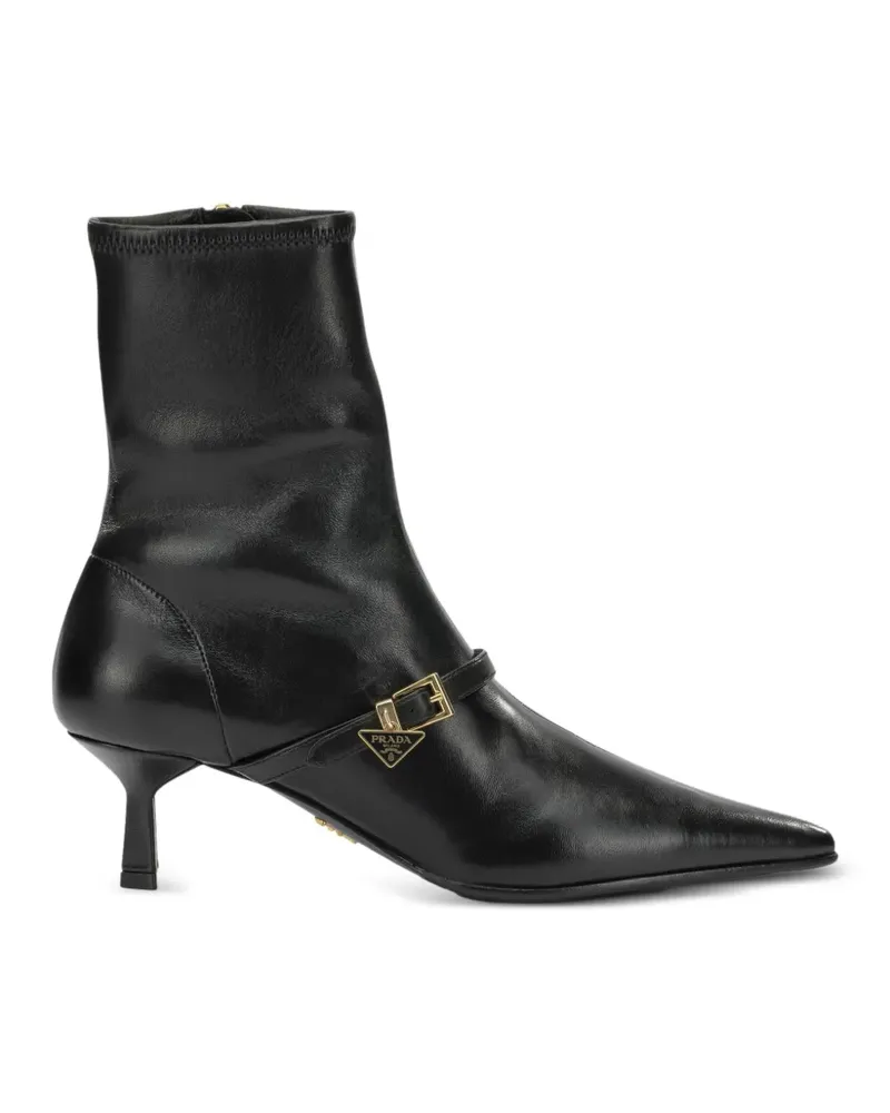Prada stretch nappa leather booties - Schwarz Schwarz