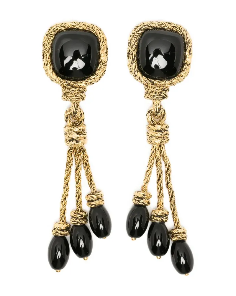 Aurélie Bidermann Miki onyx earrings - Gold Gold