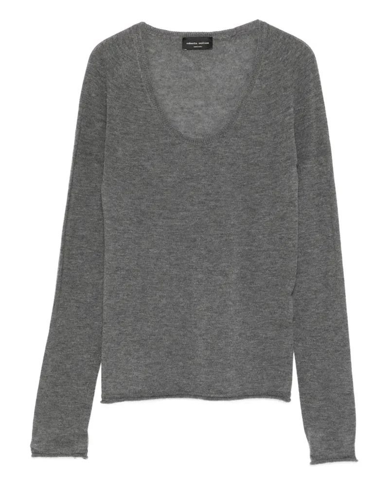 Roberto Collina Pullover mit rundem Ausschnitt - Grau Grau
