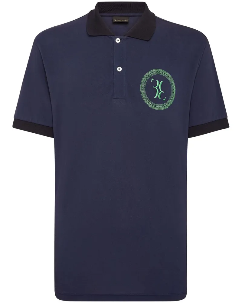 Billionaire Poloshirt mit Logo-Stickerei - Blau Blau