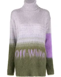 OFF-WHITE Intarsien-Pullover mit Rollkragen Violett