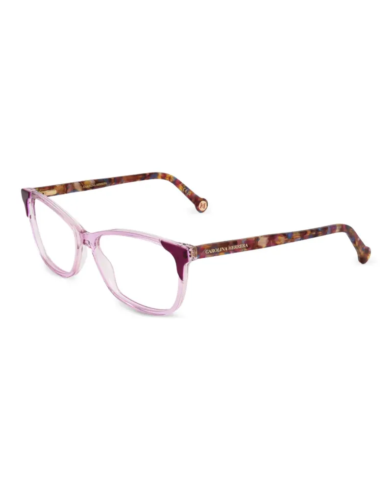 Carolina Herrera New York Eckige Brille in Schildpattoptik - Rosa Rosa