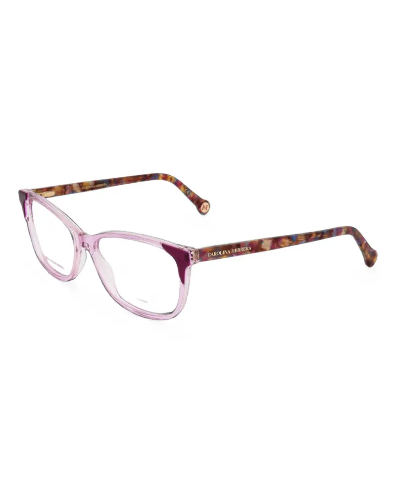 Carolina Herrera New York tortoiseshell-effect rectangle-frame glasses - Rosa Rosa