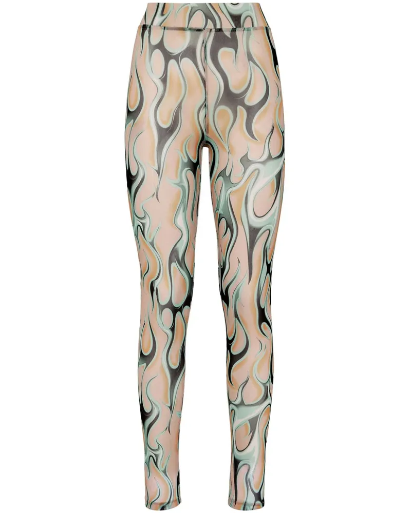 Philipp Plein Flame Leggings - Nude Nude