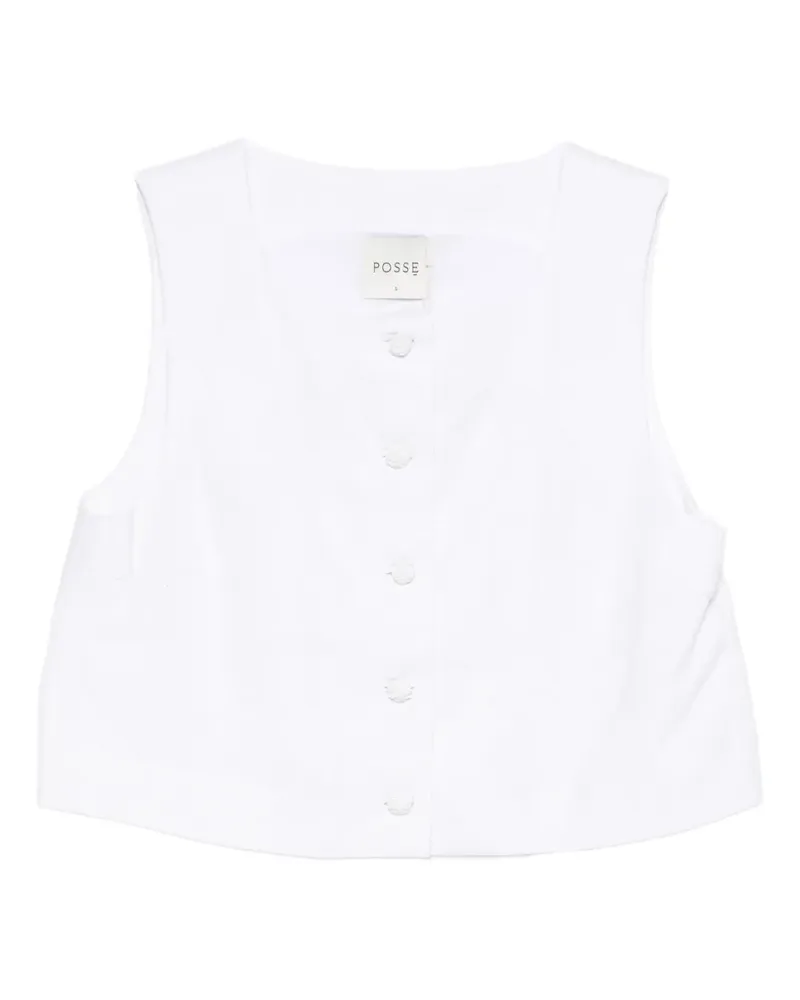 Posse Rio Top mit Knöpfen - Weiß Weiß