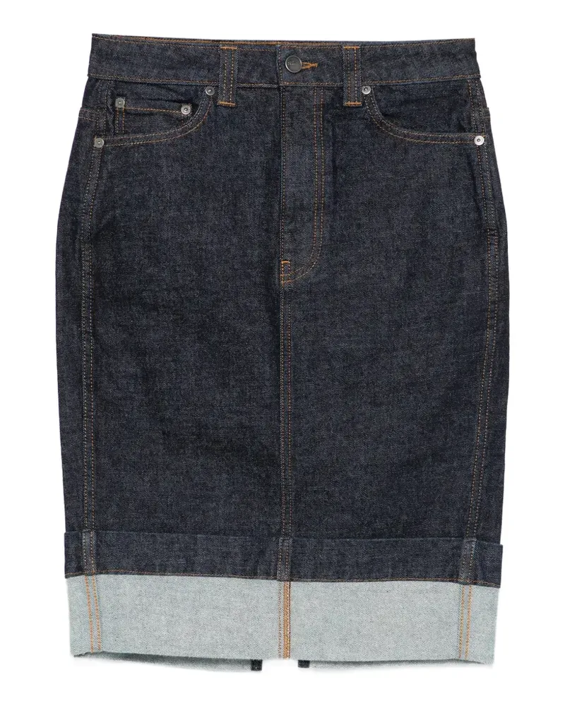 KHAITE Kendra Midirock mit Umschlag - Blau Blau