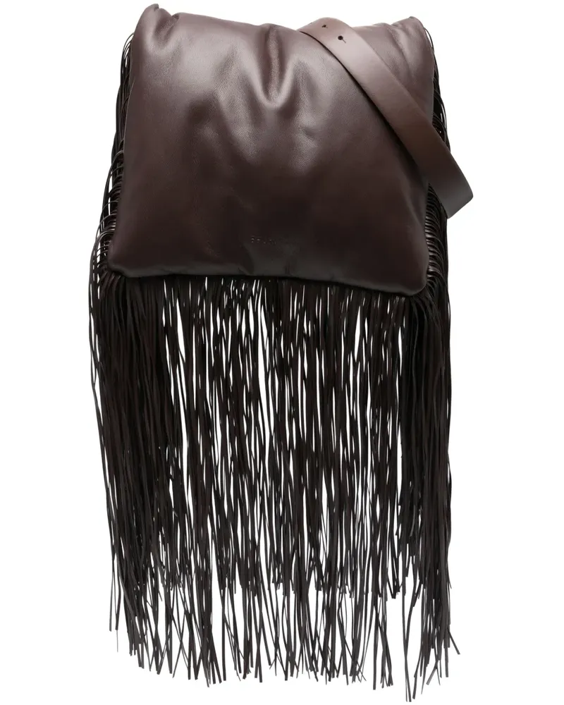 SPORTMAX Clutch mit Fransen - Braun Braun