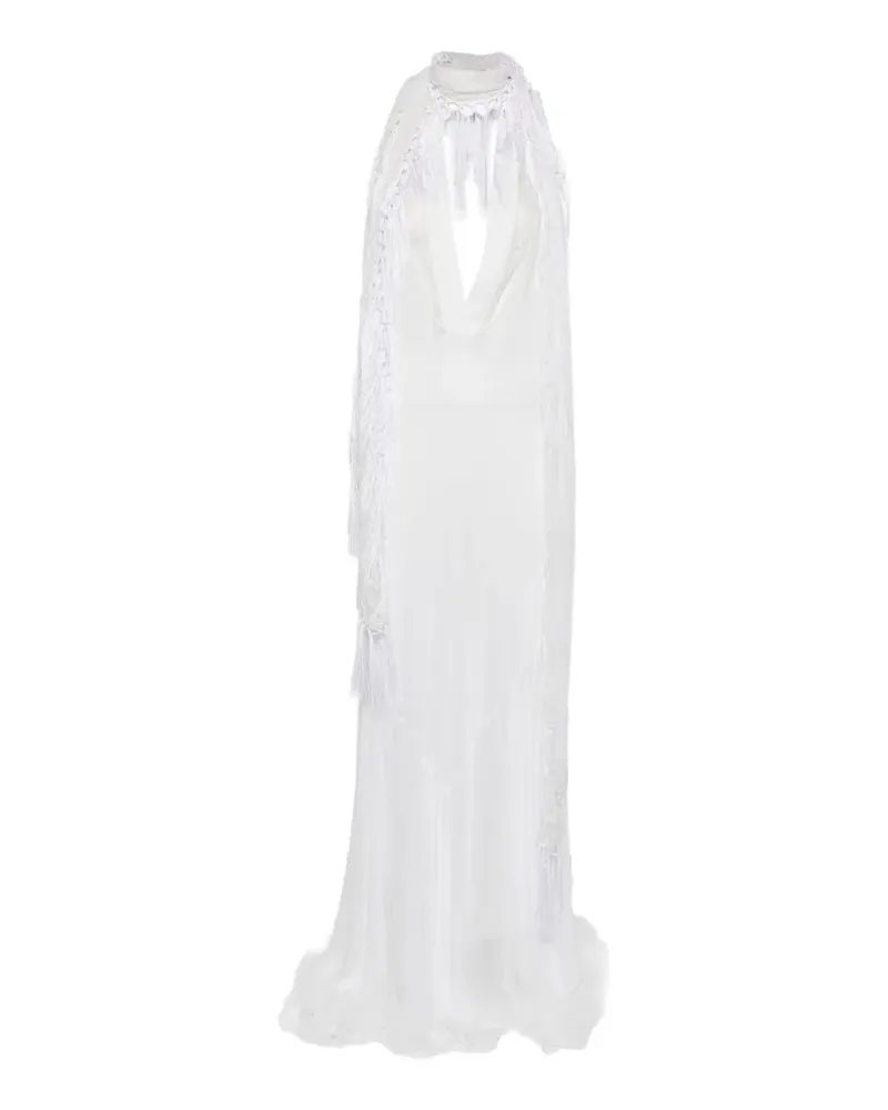 Blumarine V-neck maxi dress - Weiß Weiß