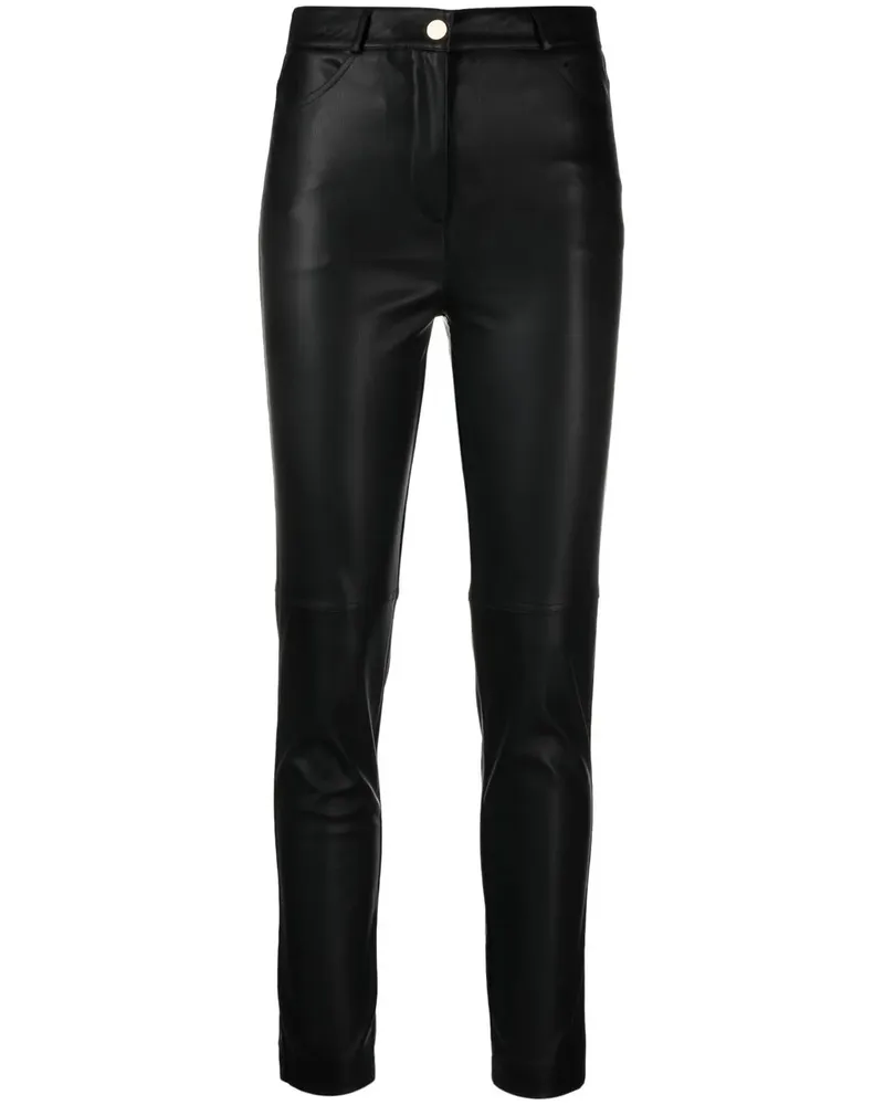 Blanca Schmale Hose aus Faux-Leder - Schwarz Schwarz