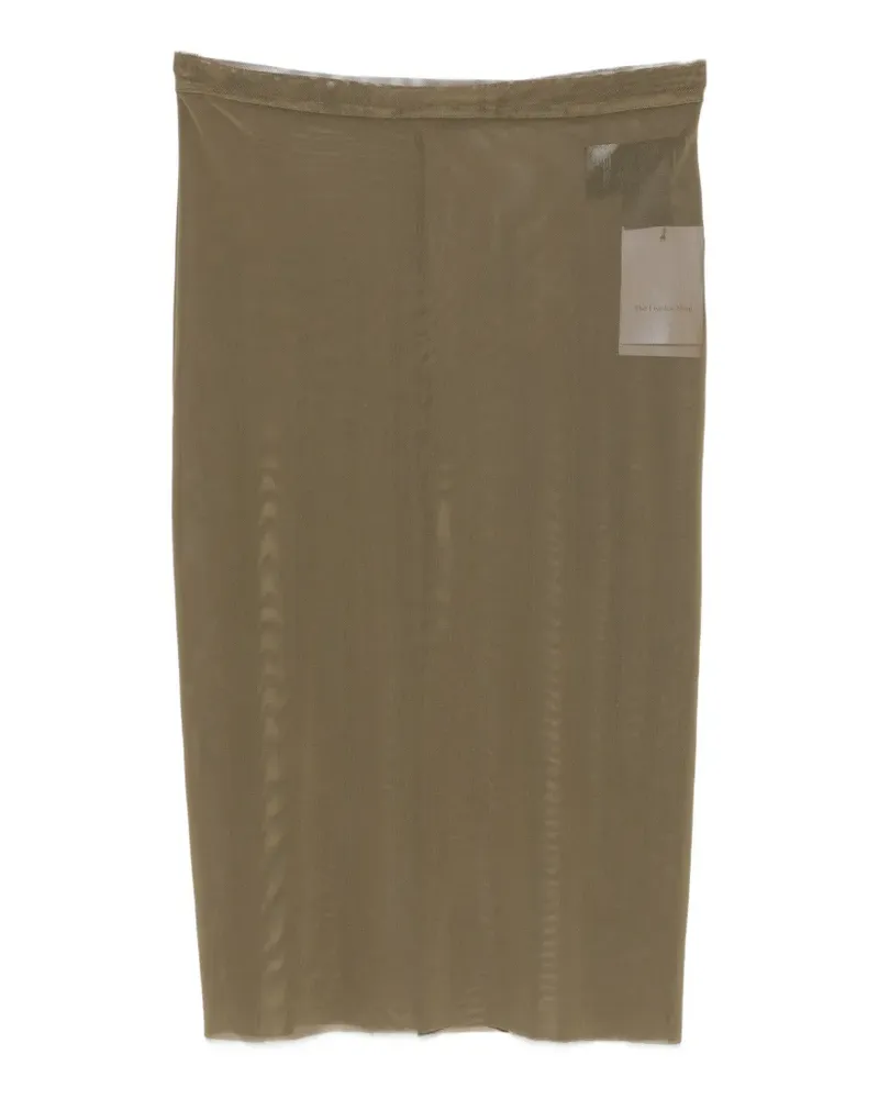 FRANKIE Shop Suva sheer pencil midi skirt - Grün Grün