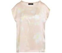 Seidenbluse mit Print - Rosa
