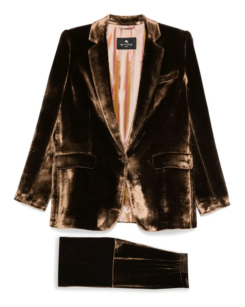 Etro Einreihiger Anzug - Braun Braun