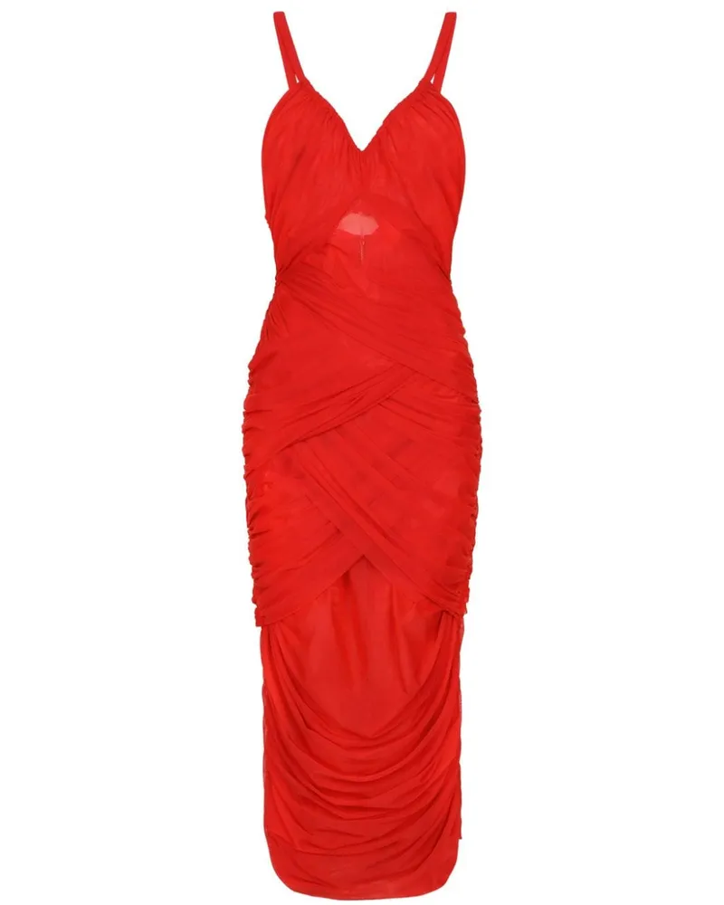 Dolce & Gabbana Drapiertes Kleid - Rot Rot