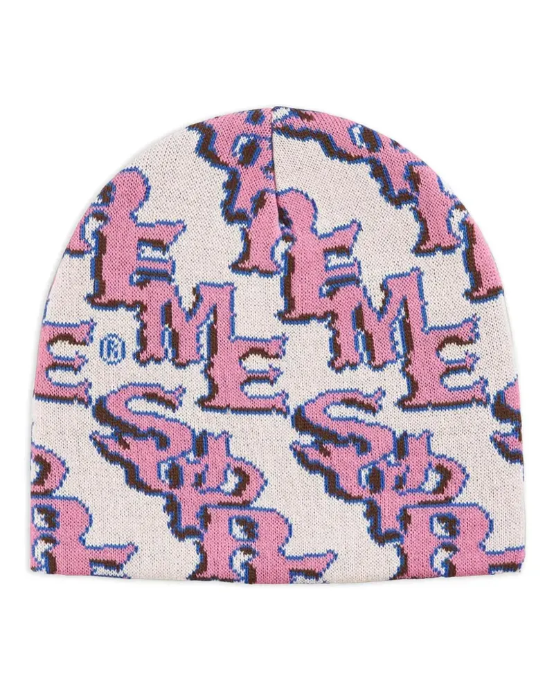 Supreme Being Slanted Gothic Beanie mit Monogramm - Nude Nude