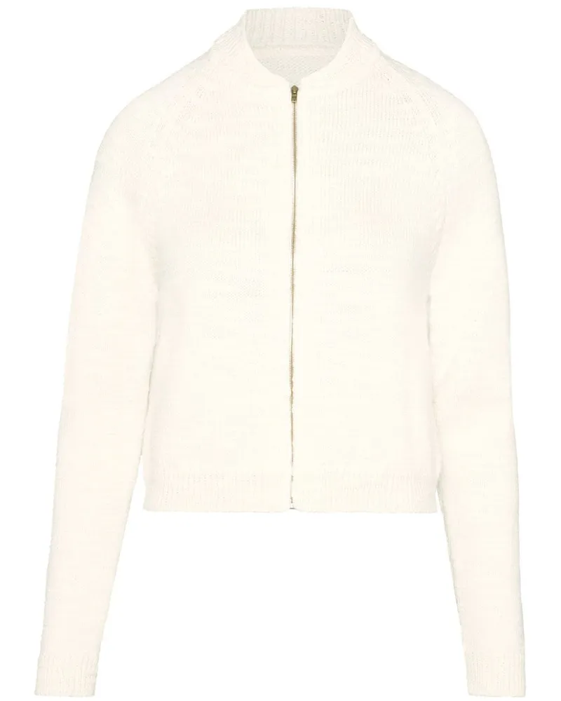 Maison Margiela Gerippter Cropped-Cardigan - Weiß Weiß