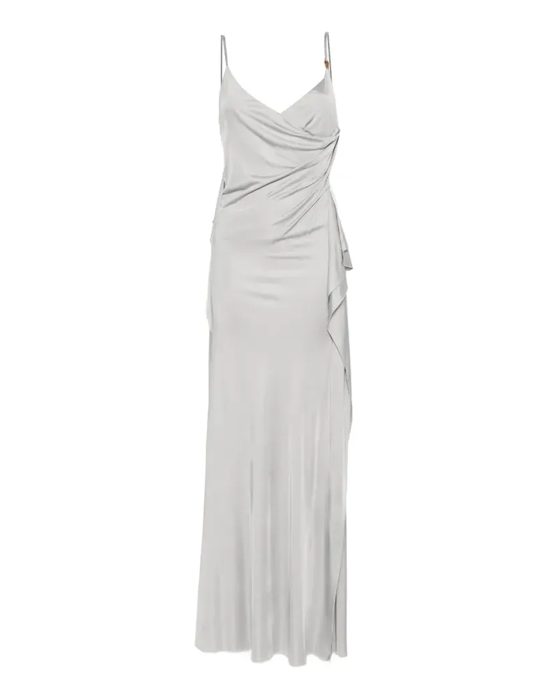 Versace Drapiertes Abendkleid - Grau Grau
