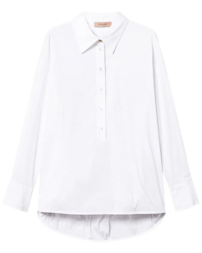 Twin-Set Bluse aus Popeline - Weiß Weiß