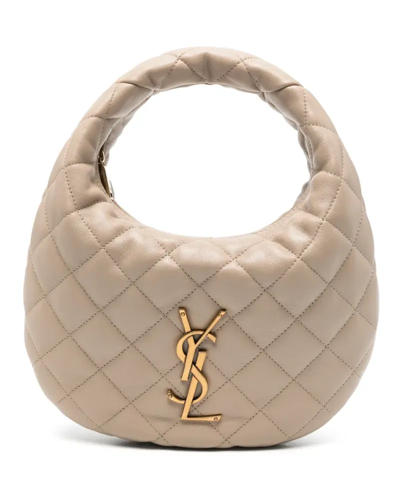 Saint Laurent Gesteppte Icarino Schultertasche - Nude Nude