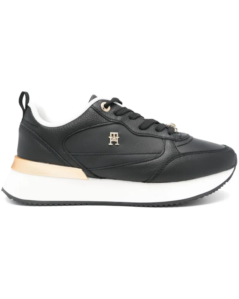 Tommy Hilfiger Sneakers mit Logo-Applikation - Schwarz Schwarz
