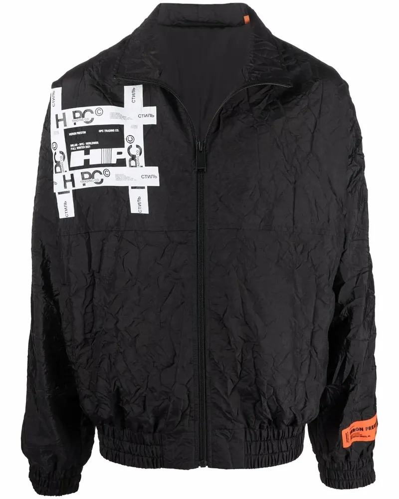Heron Preston Windbreaker mit Logo-Print - Schwarz Schwarz