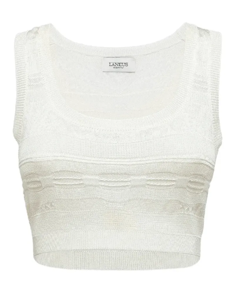 Laneus knitted crop top - Nude Nude