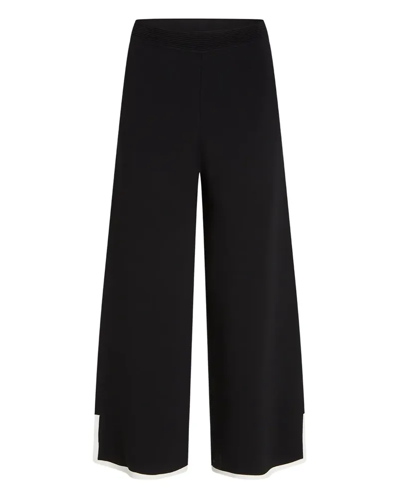 Karl Lagerfeld Paspelierte Palazzohose - Schwarz Schwarz