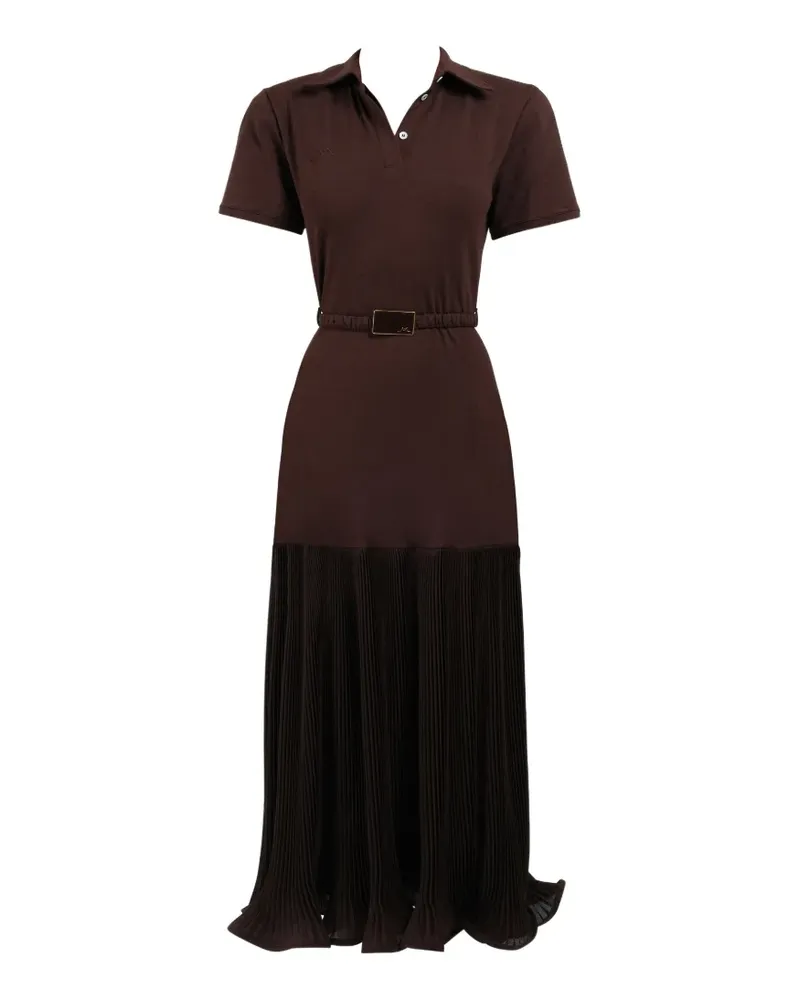 Rowen Rose pleated maxi polo dress - Braun Braun