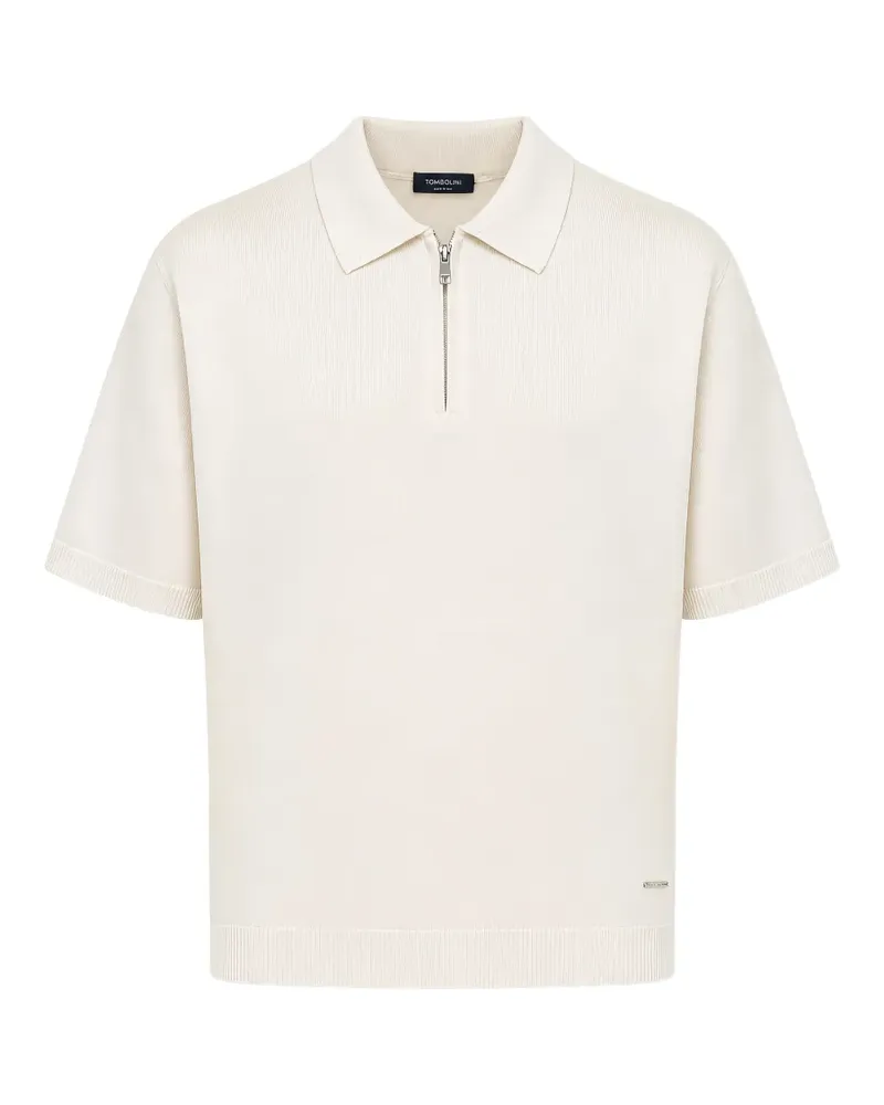 Tombolini Gestricktes Poloshirt mit Reißverschluss - Nude Nude