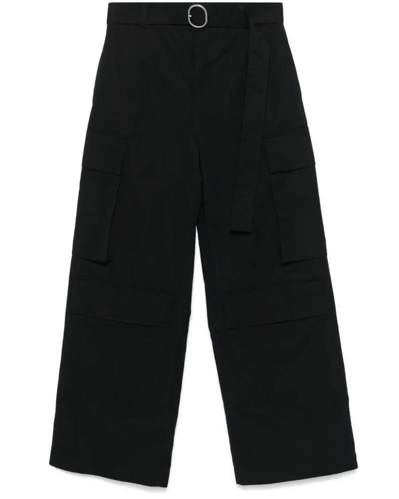 Jil Sander Weite Cargohose - Schwarz Schwarz