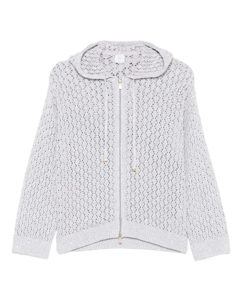 Eleventy Kapuzen-Cardigan mit Reißverschluss - Grau Grau