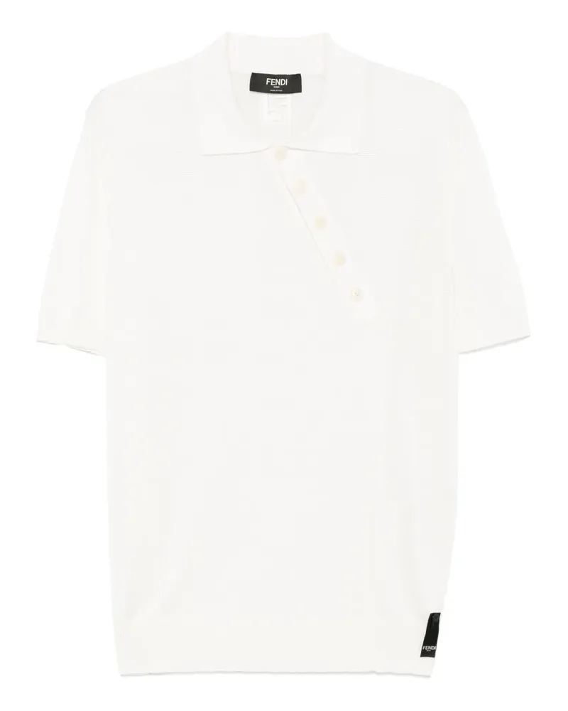 Fendi Asymmetrisches Poloshirt - Nude Nude
