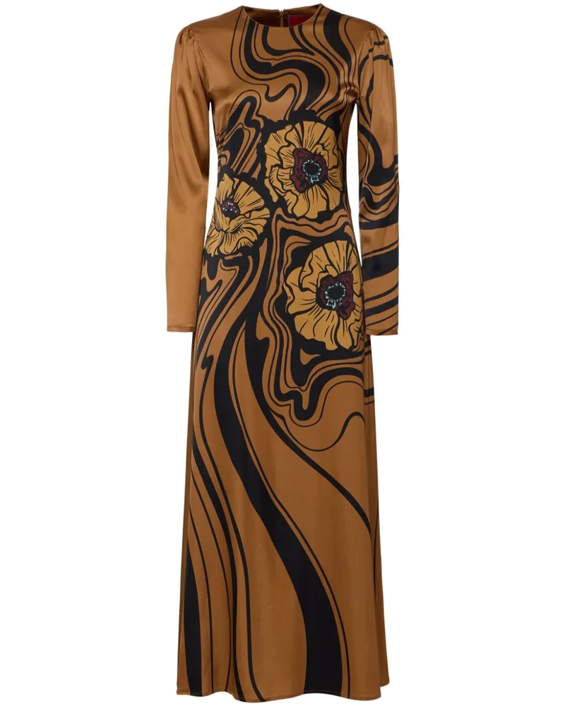 La DoubleJ Clingy Swing Maxikleid - Orange Orange