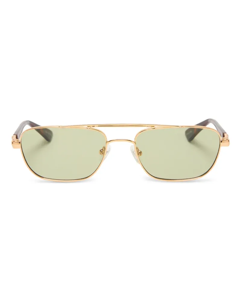 Le Specs Le Mini Sonnenbrille mit eckigem Gestell - Gold Gold