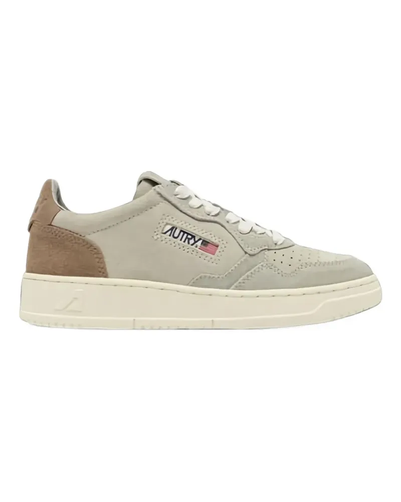 AUTRY Medalist perforated suede sneakers - Nude Nude
