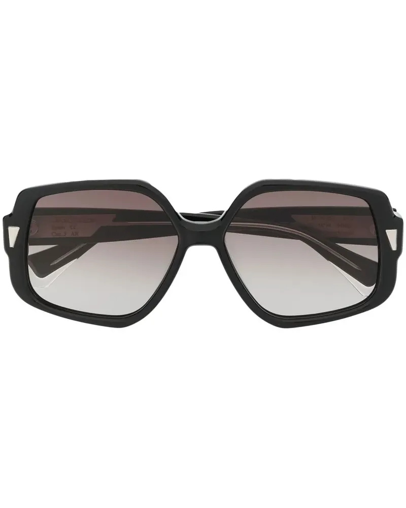 GIGI STUDIOS Olympia Sonnenbrille mit Oversized-Gestell - Schwarz Schwarz