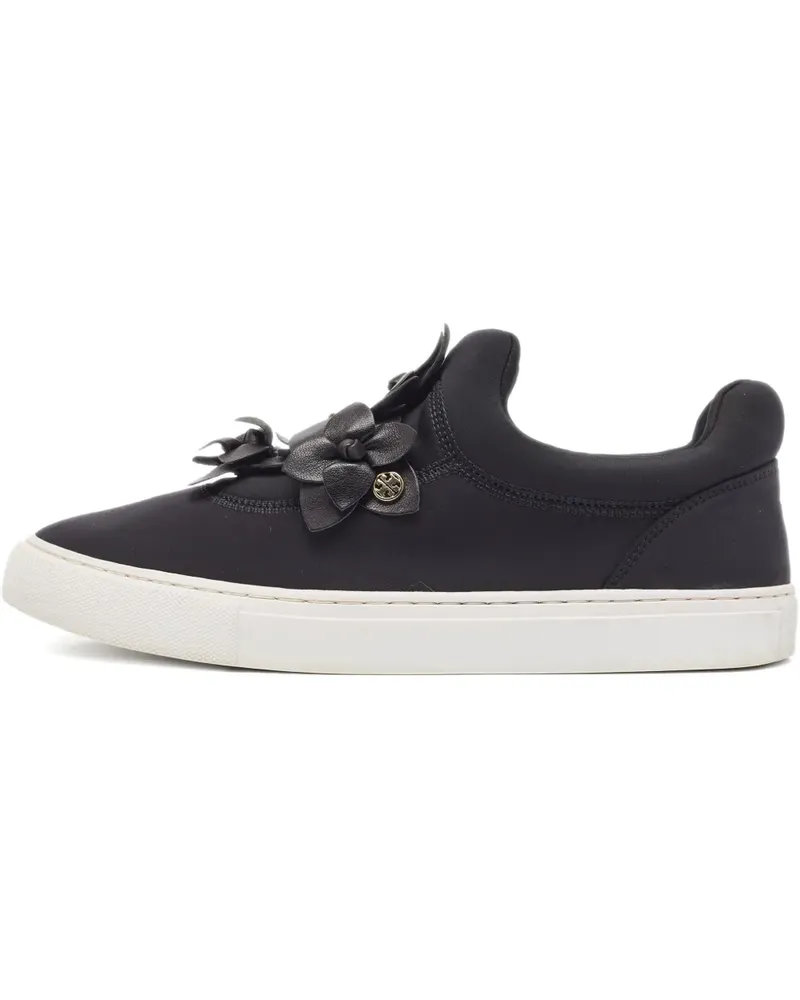 Tory Burch Blossom Sneakers mit Blume - Schwarz Schwarz