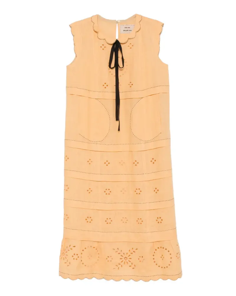 VITA KIN Kiki broderie midi dress - Orange Orange