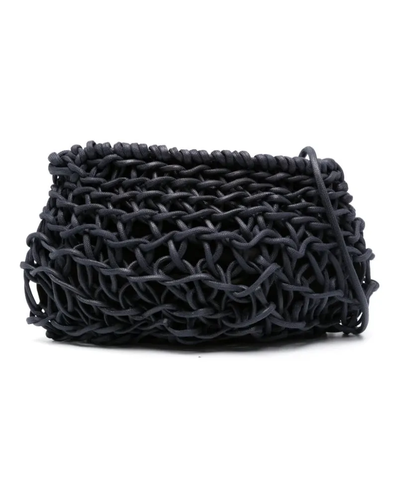 Alienina Gewebte Cecilia Schultertasche - Blau Blau