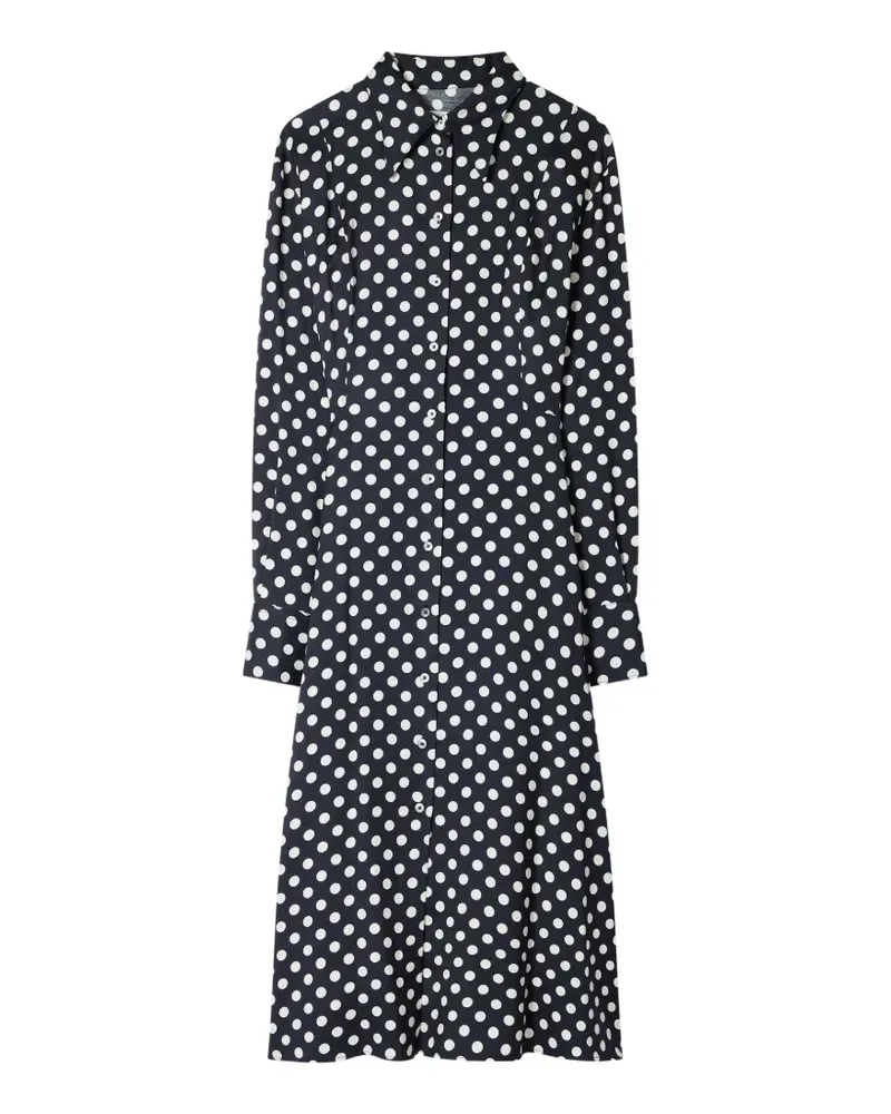 Paul Smith Gepunktetes Hemdkleid - Schwarz Schwarz