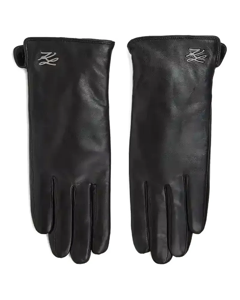 Karl Lagerfeld Handschuhe mit Logo-Detail - Schwarz Schwarz