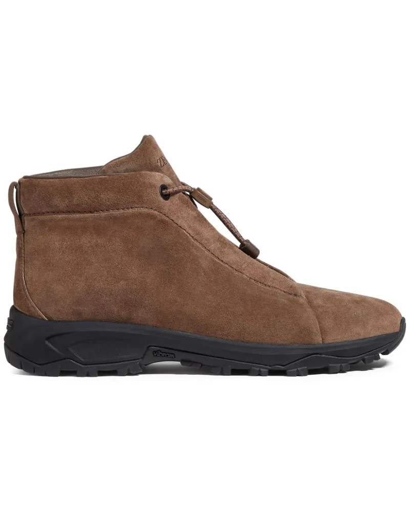 Ermenegildo Zegna Triple Stitch Vetta Wildlederstiefel - Braun Braun