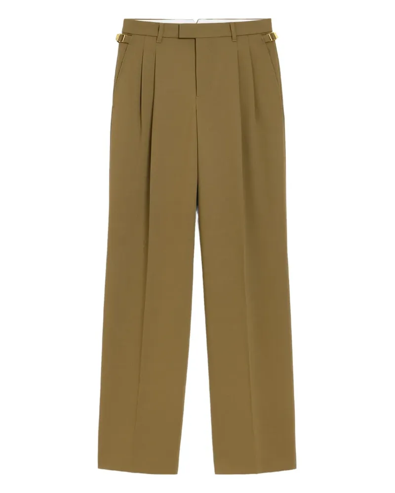 AMI Paris Wide-Leg-Hose mit Lasche - Grün Grün