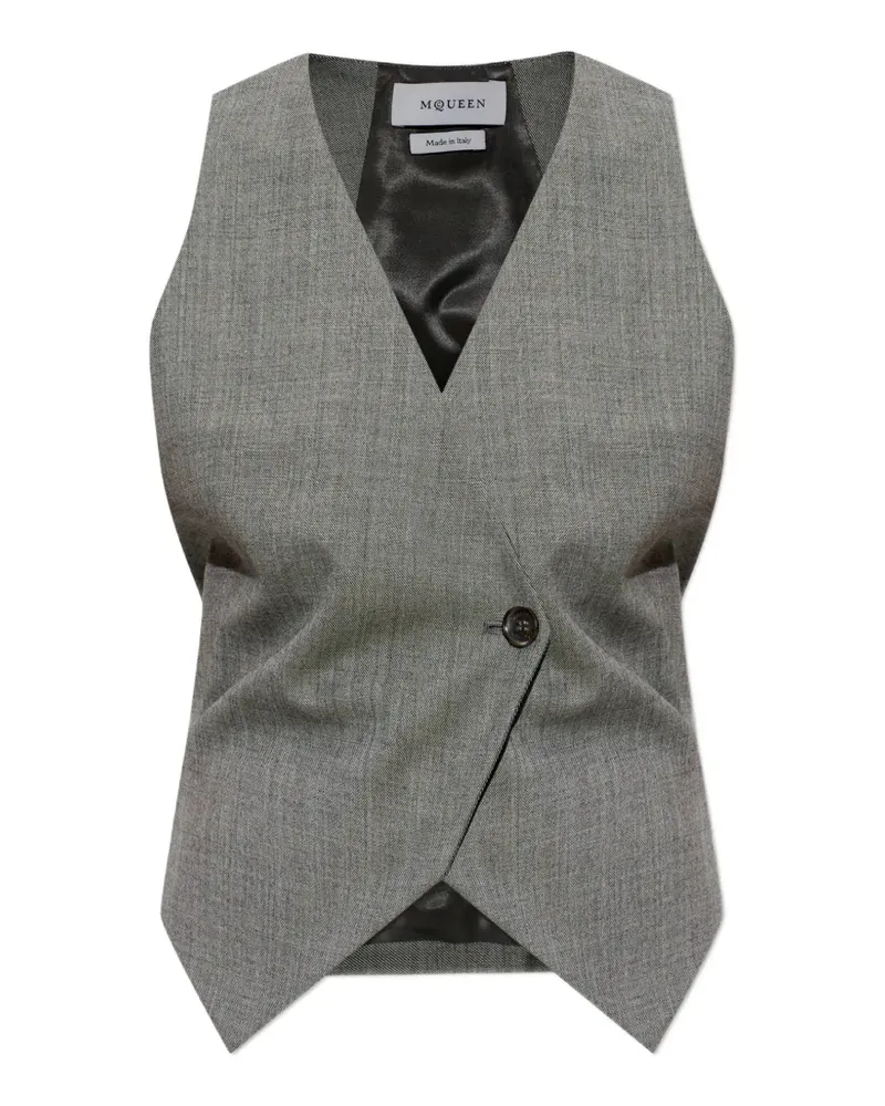 Alexander McQueen Pullunder mit asymmetrischem Saum - Grau Grau